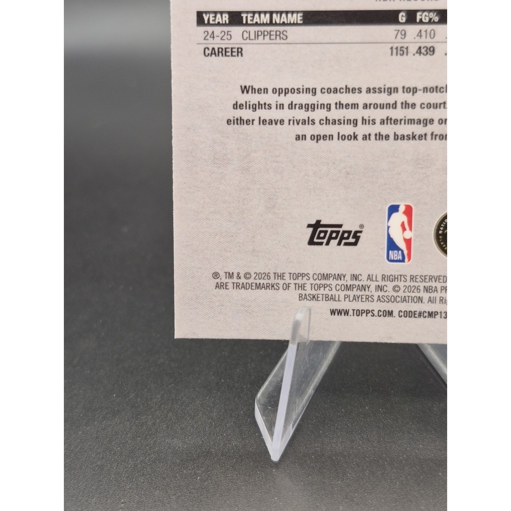 2025-26 Topps Signature Class James Harden #62 Gold Pandora LA Clippers - Picture 10 of 10